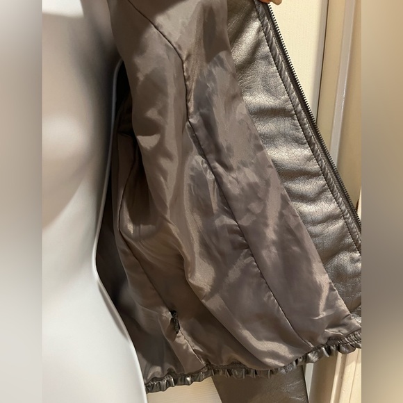 Baccini man-made metallic leather jacket - Picture 12 of 15